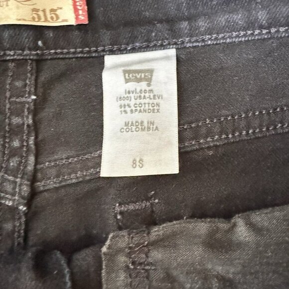 Levi’s 515 Bootcut Jeans Womens Size 8S Black Denim 052176086357 Cotton Spandex - Picture 5 of 6